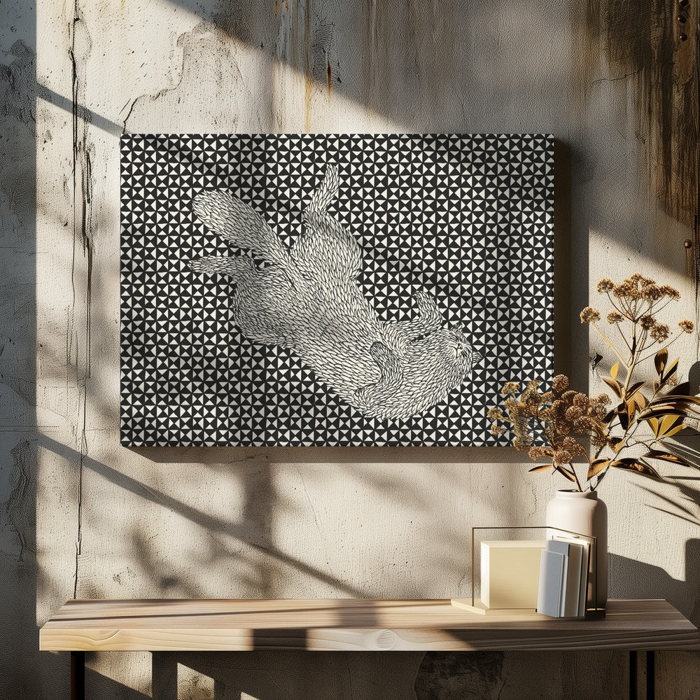 Slapende kat VII | Canvas