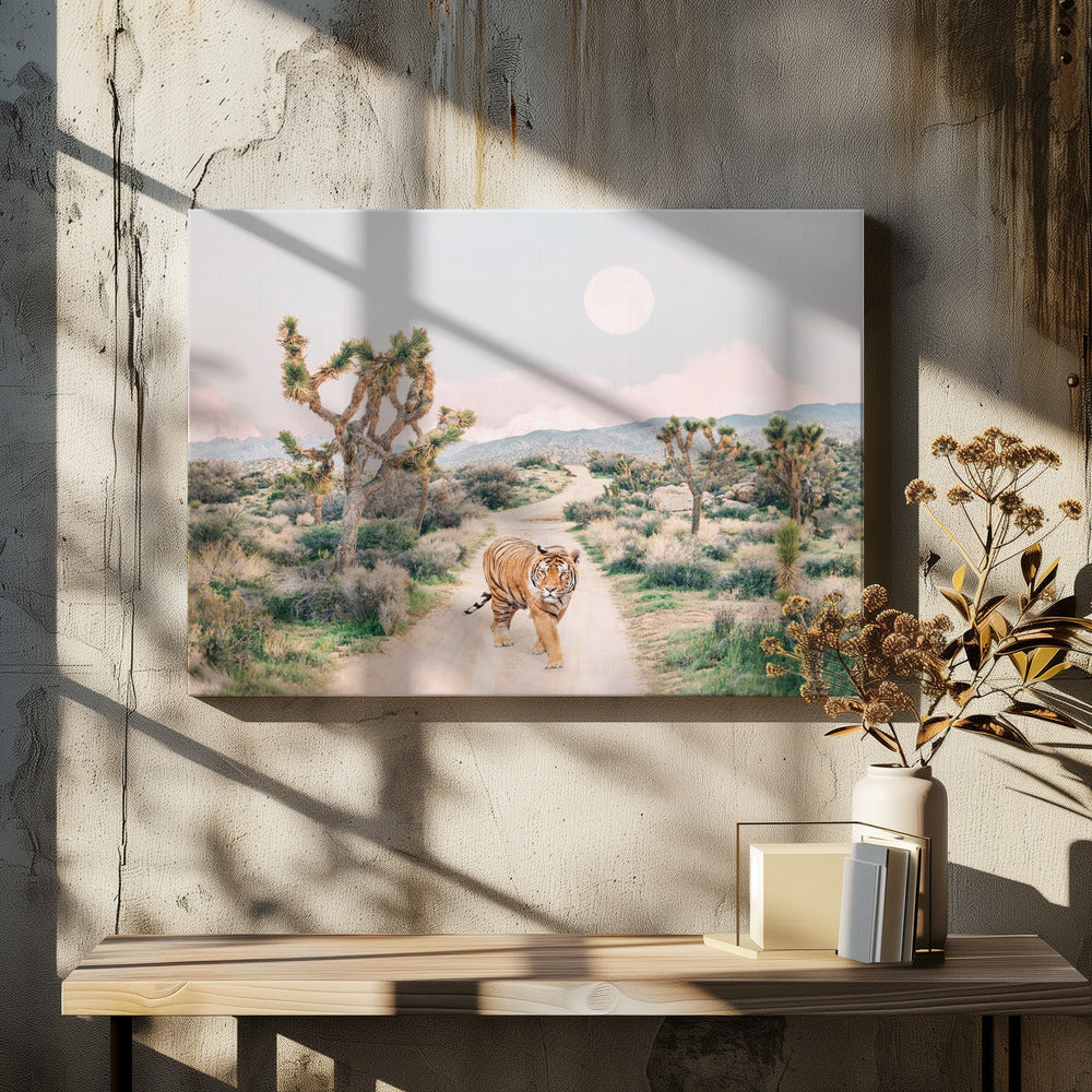 Zwervende tijger | Canvas