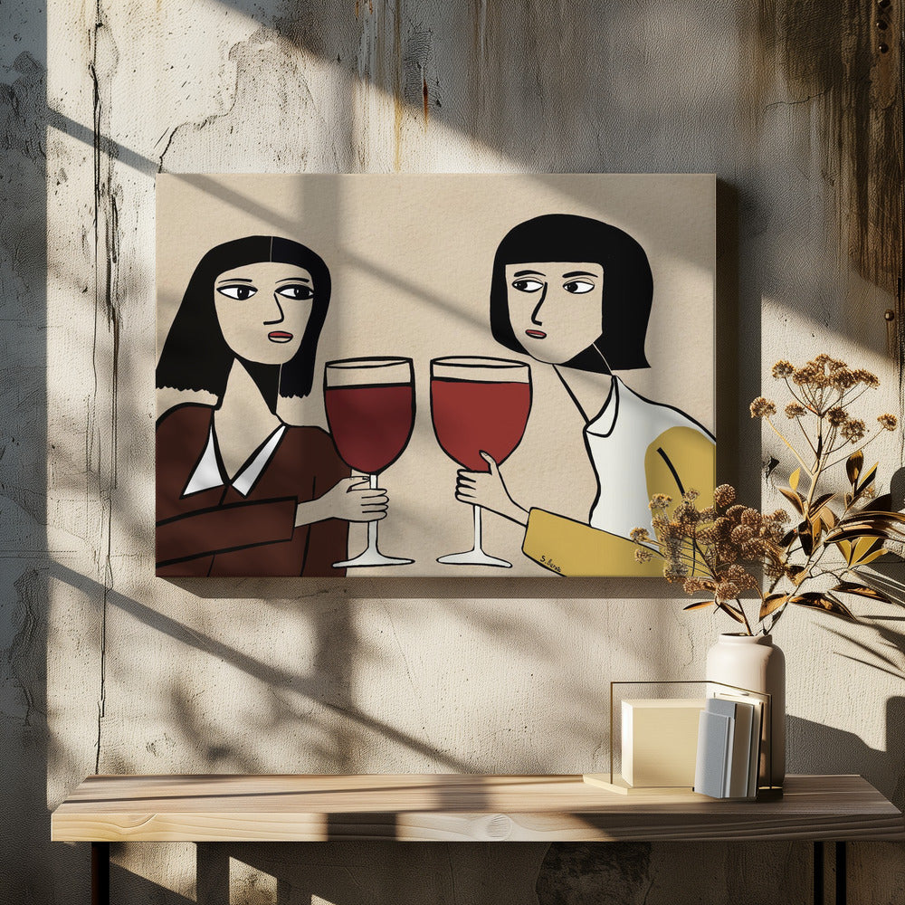 Wijnliefhebbersvrienden | Canvas
