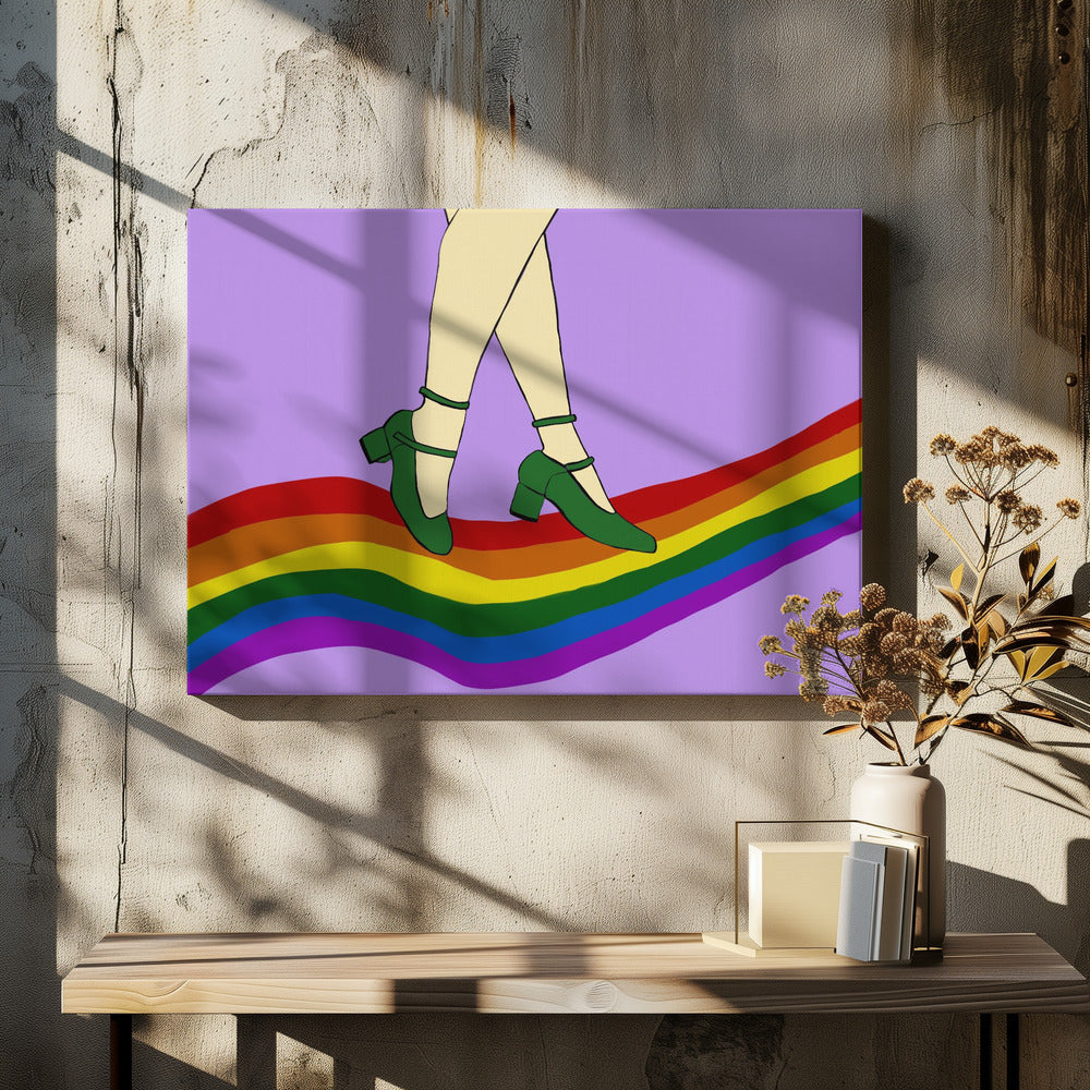 Regenboogwandeling | Canvas