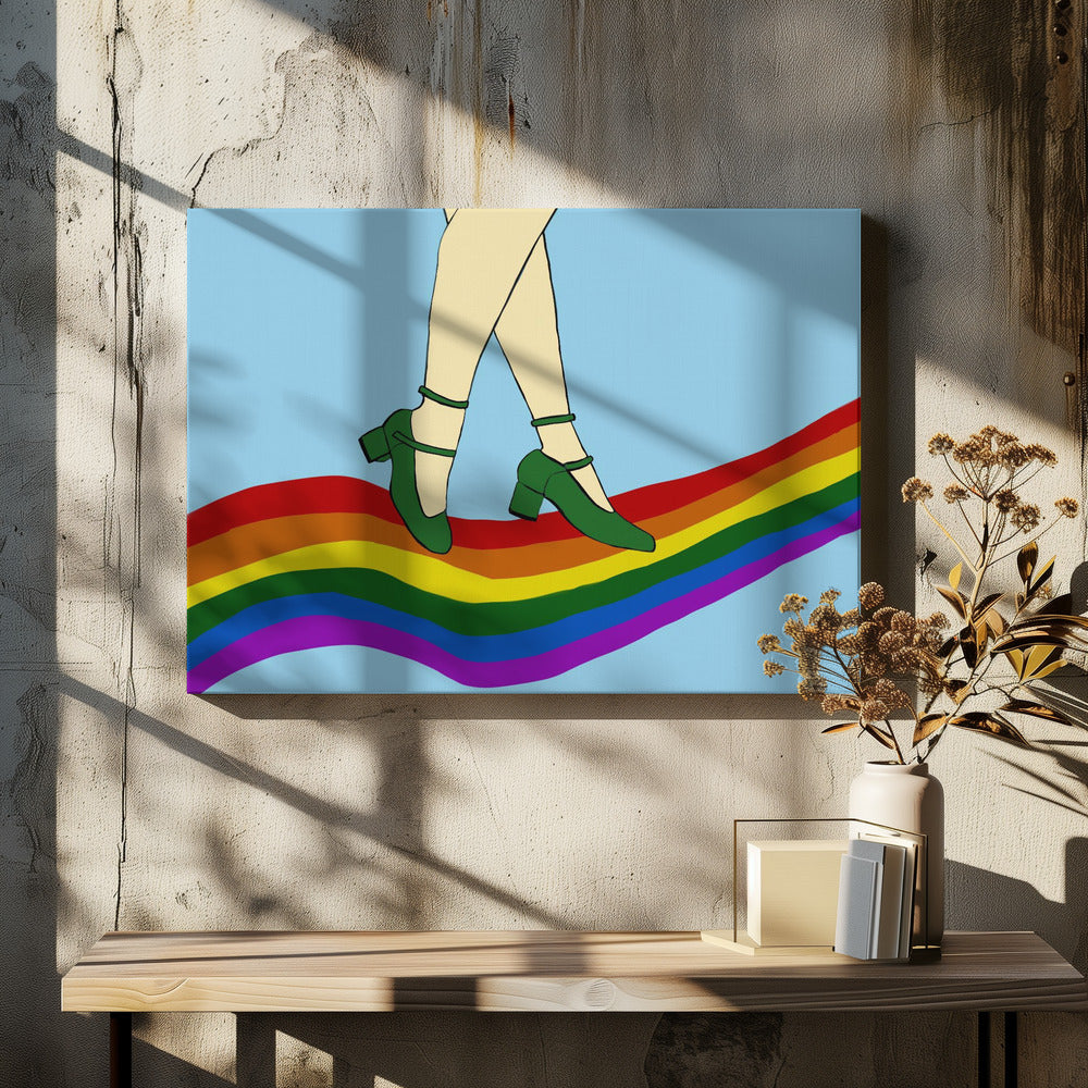 Regenboogwandeling | Canvas