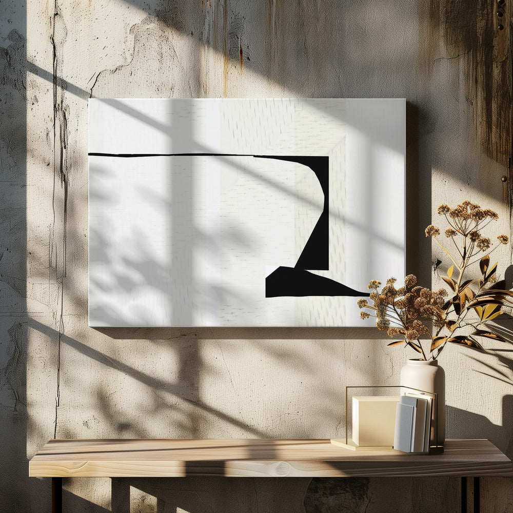 Witte geweven kunst 2 | Canvas