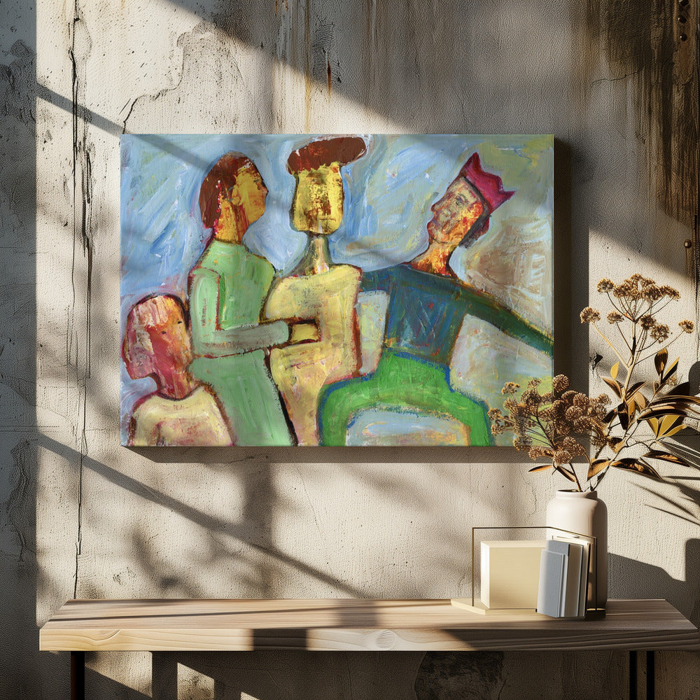 De aardige vrienden. | Canvas