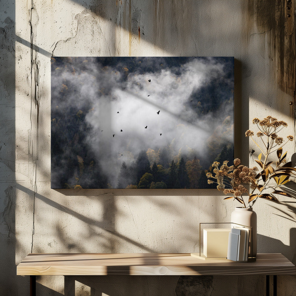 Mistige bossen 8 | Canvas