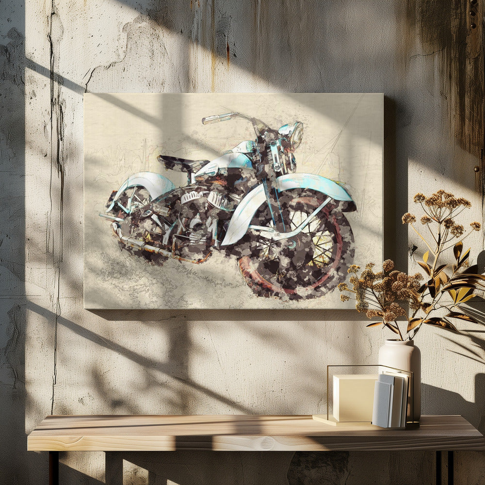 Oude Motorfiets | Canvas