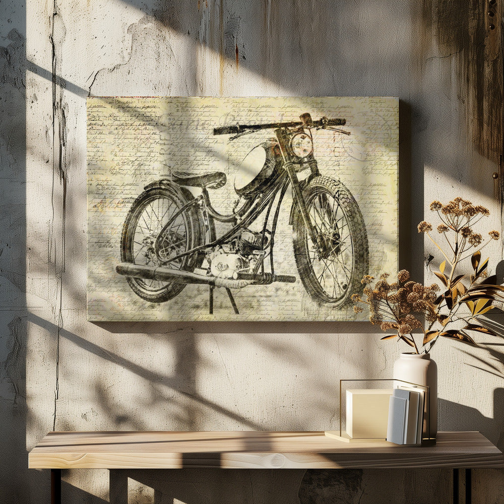 oude motorfiets | Canvas