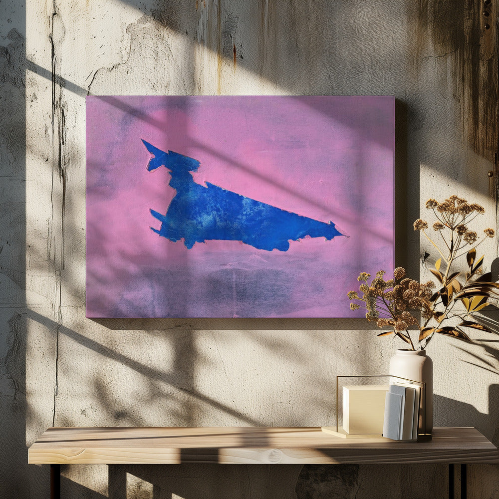 UAP, Blauwe, Bewolkte Roze Lucht | Canvas