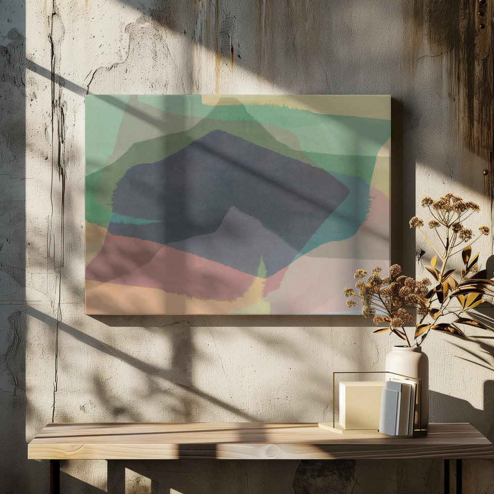Abstract gedompeld landschap 6 | Canvas