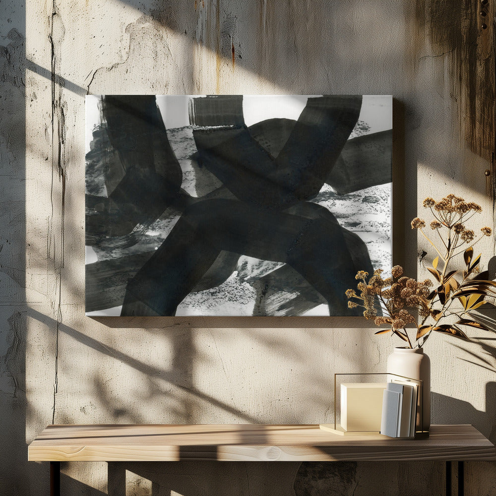 Zwarte textuurbijeenkomst 3 | Canvas