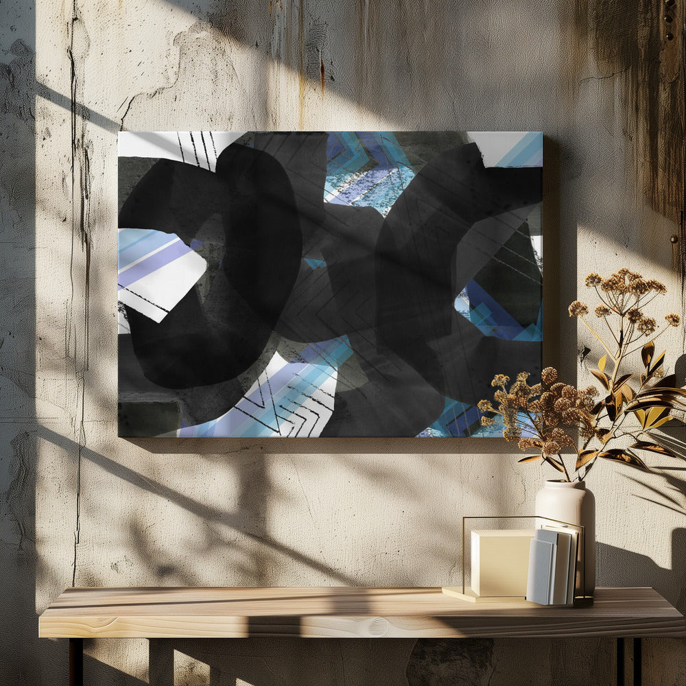 Zwarte textuurbijeenkomst 5 | Canvas