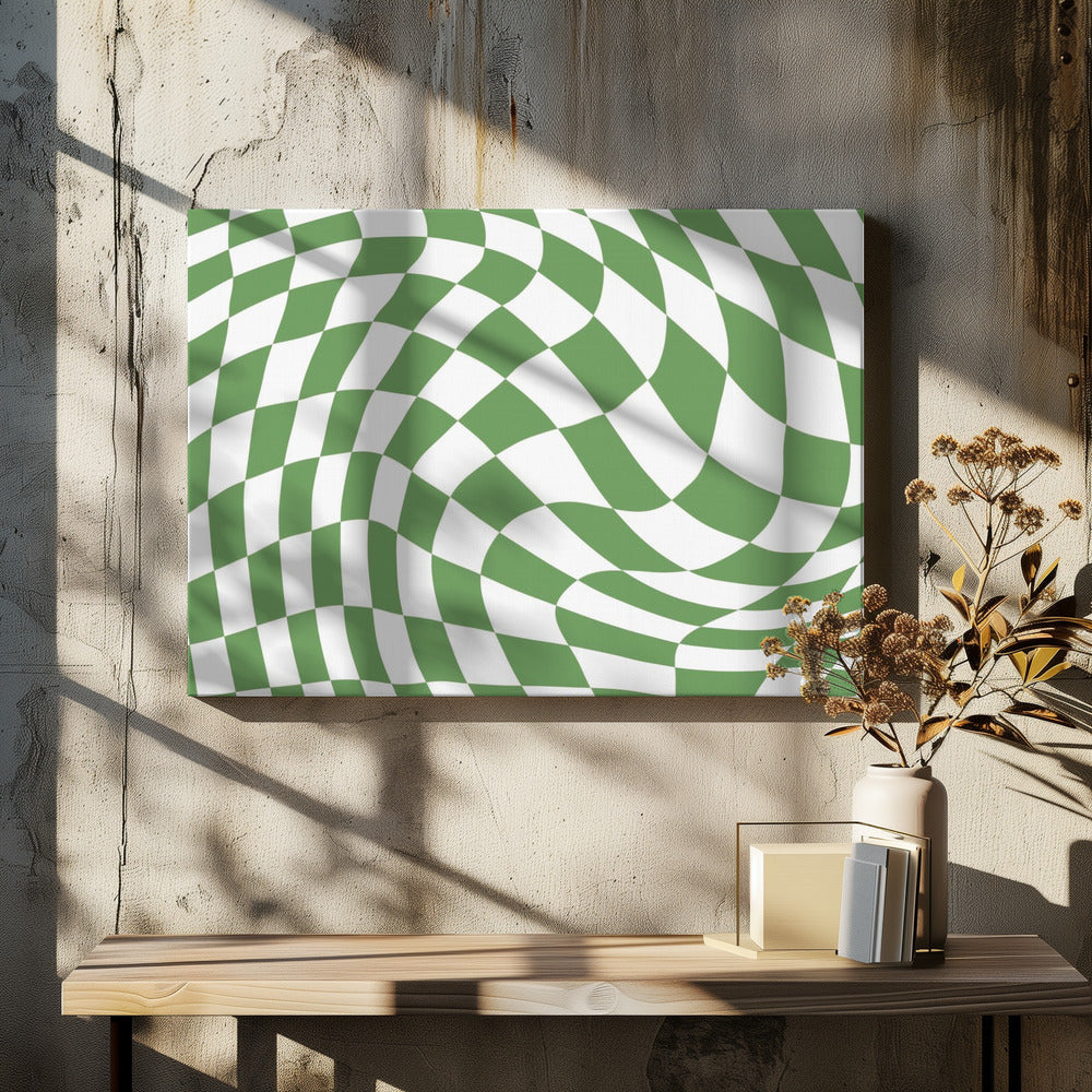 Groen schaakbord | Canvas