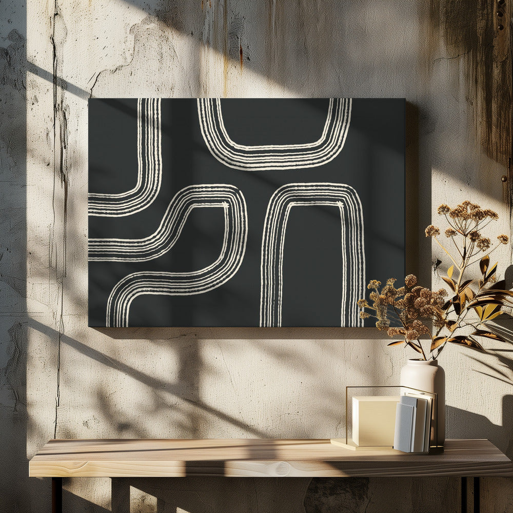 Gebogen paden | Canvas