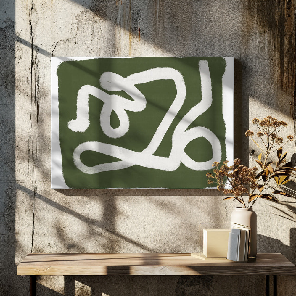 Groen abstract 4 | Canvas