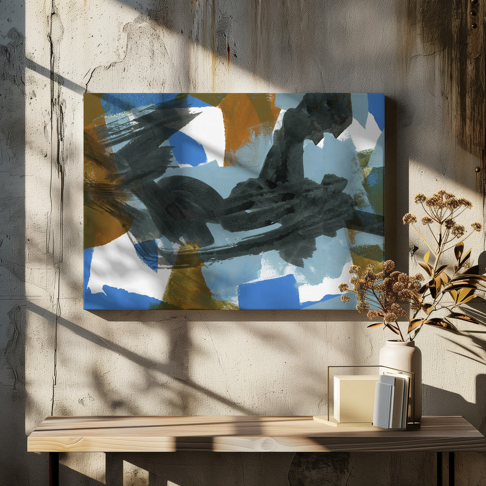 Abstracte Blauwe Dans Nr. 1 | Canvas