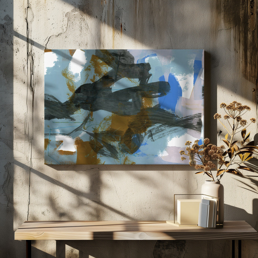 Abstracte Blauwe Dans Nr. 2 | Canvas