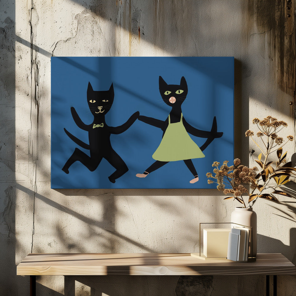 Dansende katten | Canvas