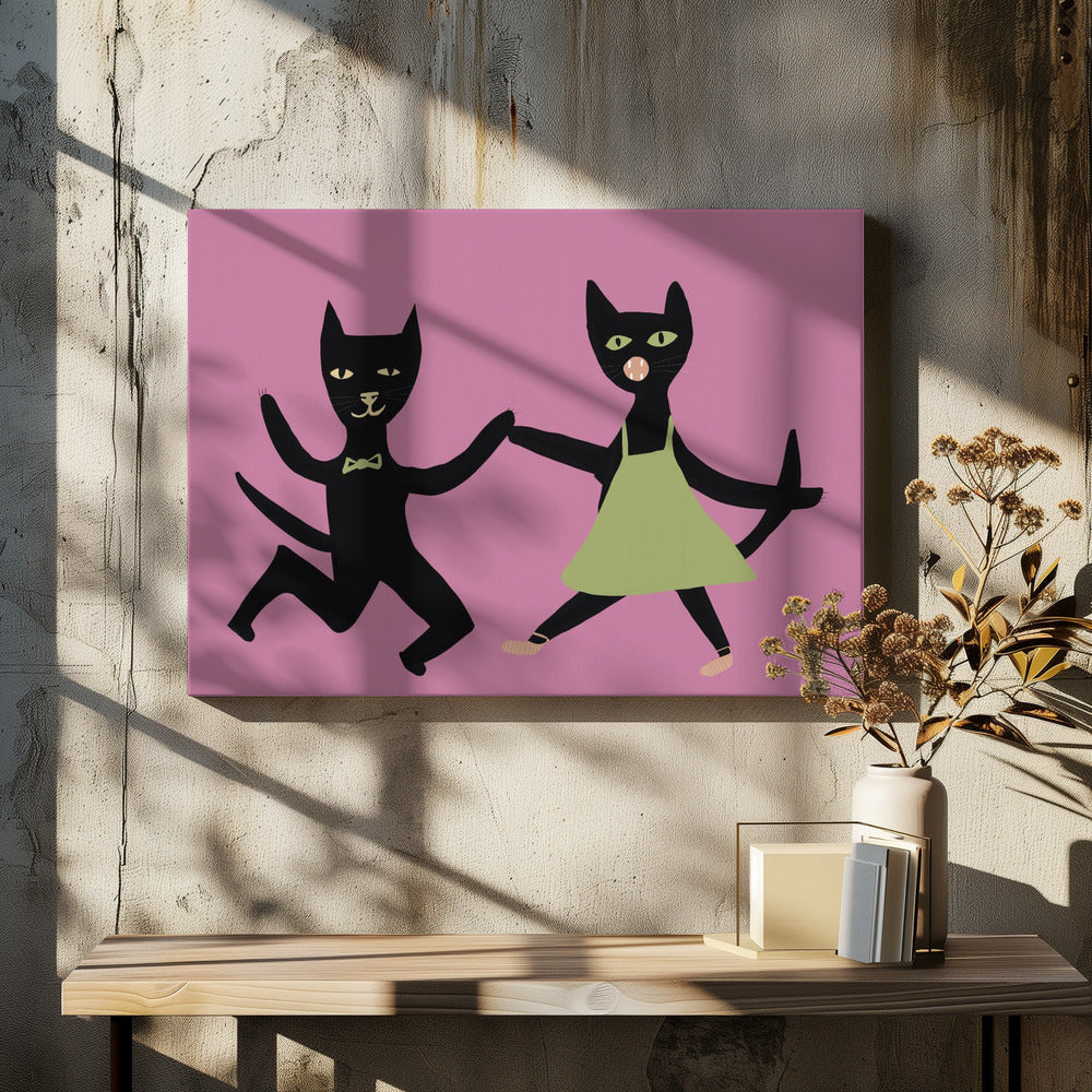 Dansende katten | Canvas