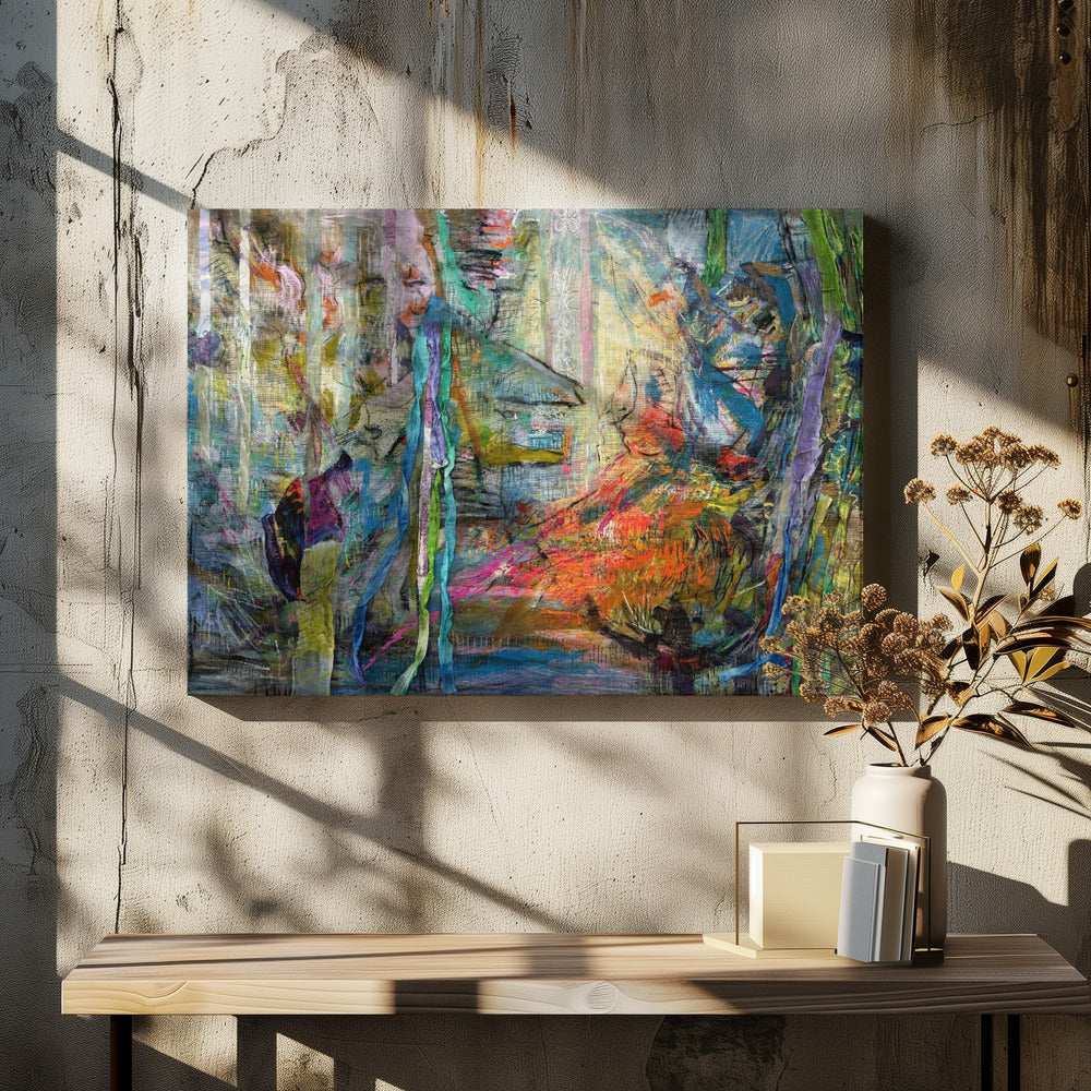 Mystieke Bosgloed | Canvas