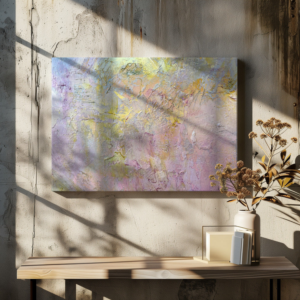 Goud en roze abstract | Canvas