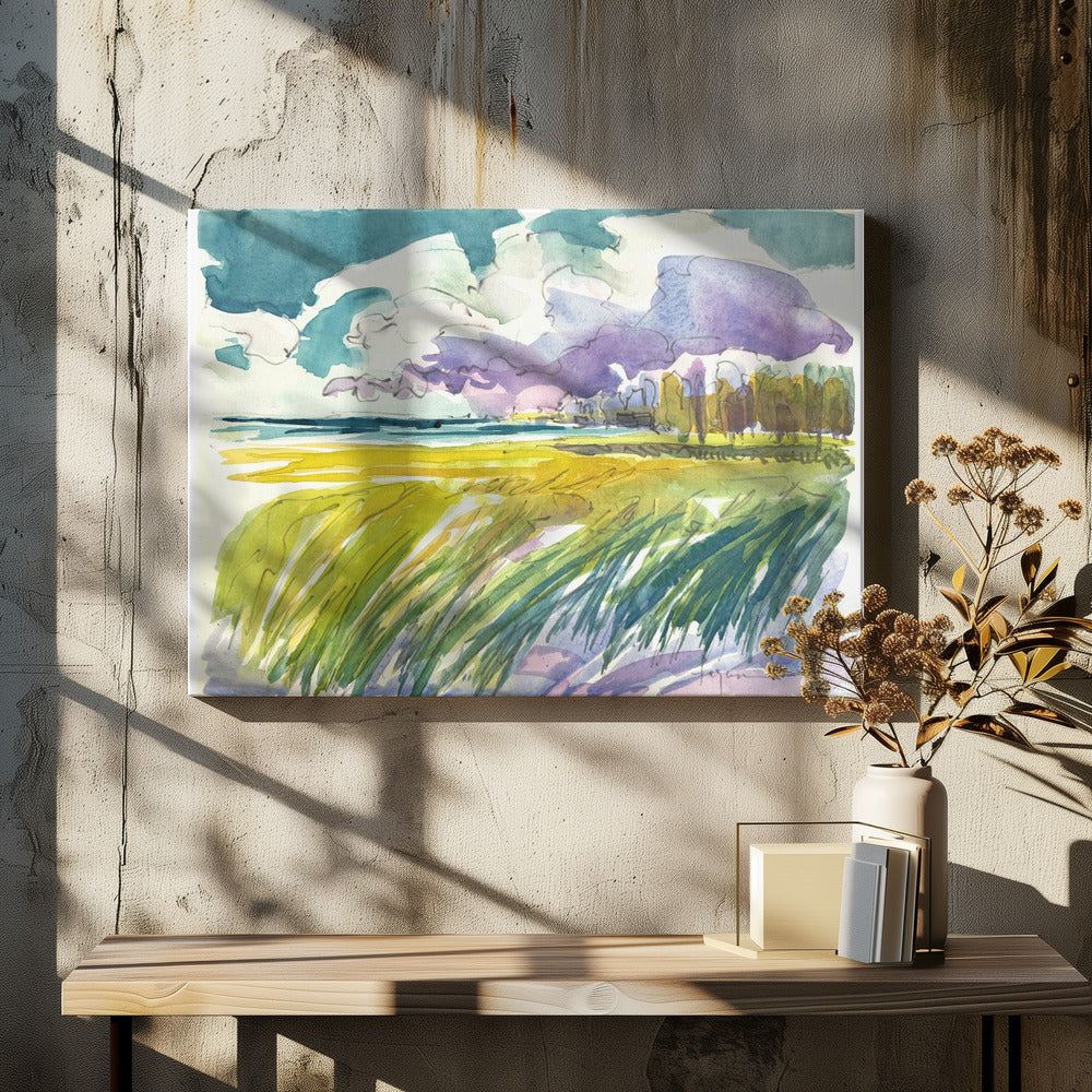 Serene weideluchten | Canvas