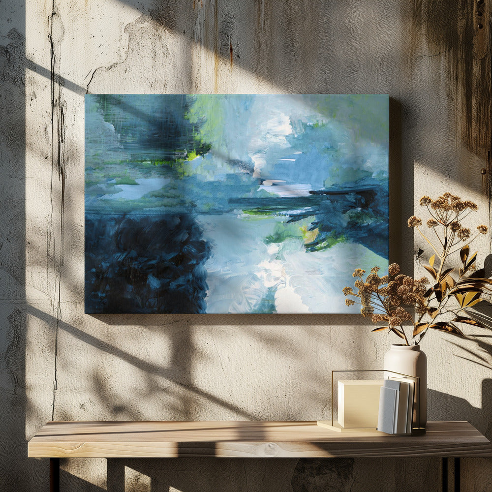 Een stille reflectie Landschap 1 | Canvas