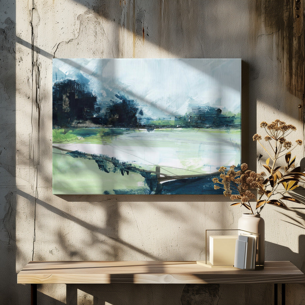 Een stille reflectie Landschap 2 | Canvas