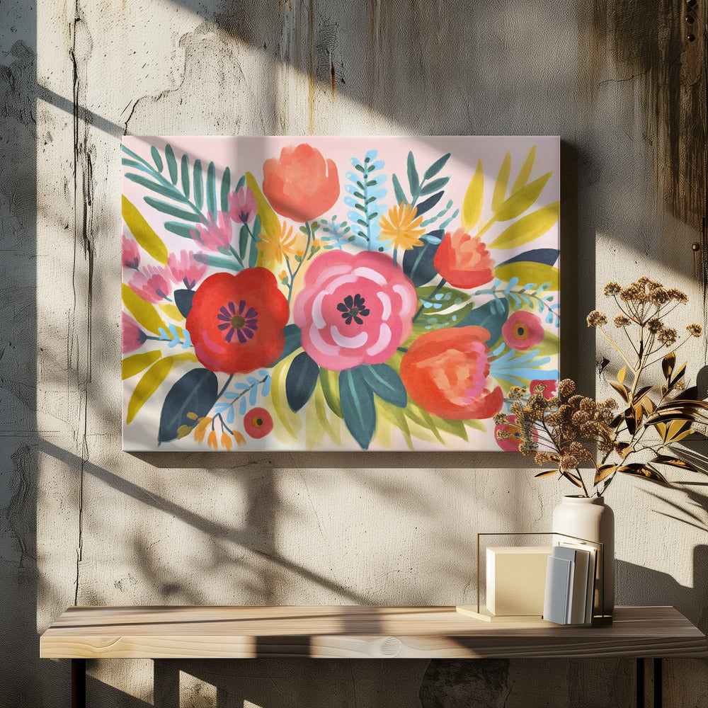 Grillige Lentetuin | Canvas