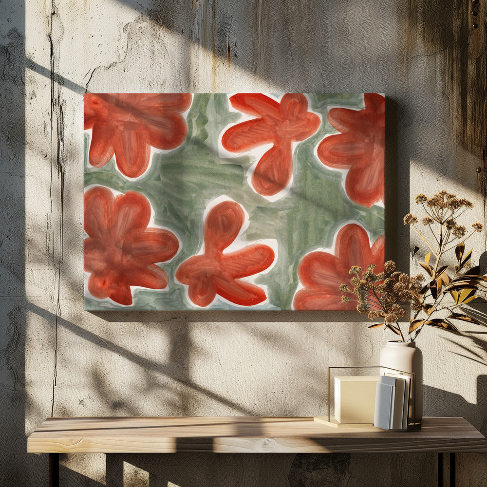 Grote bloemen | Canvas
