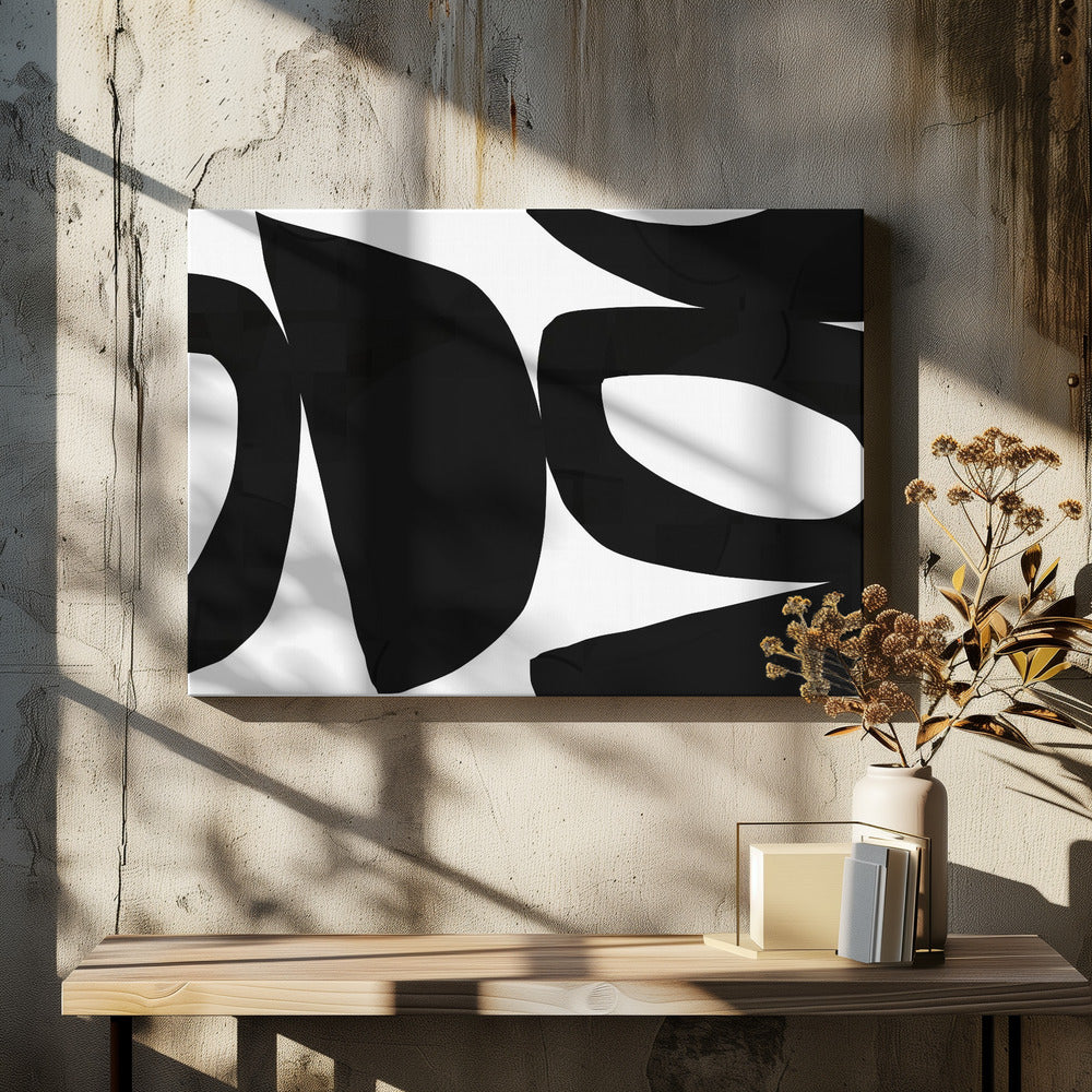 Grote zwarte vormen 3 | Canvas