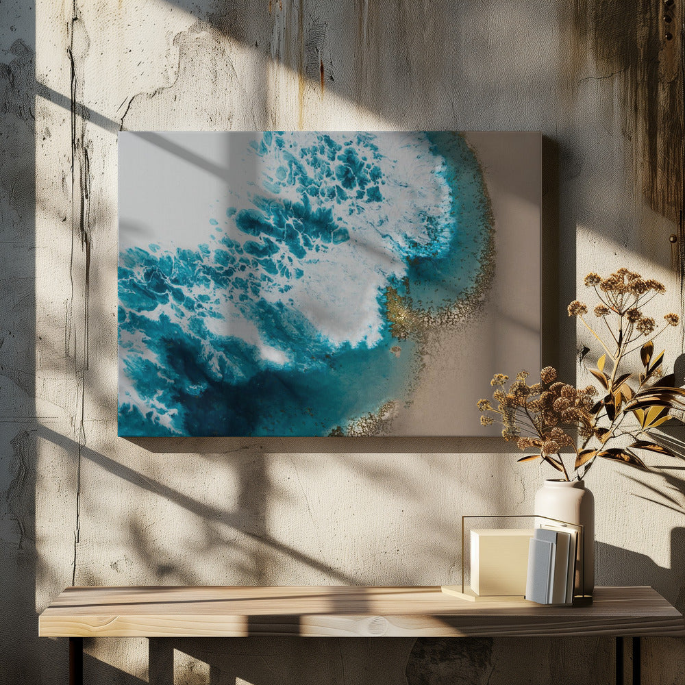 Luchtstrand - Zonsondergangstrand | Canvas
