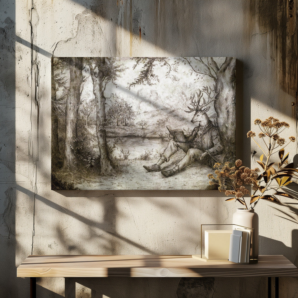 LEZEN ONDER EEN BOOM | Canvas