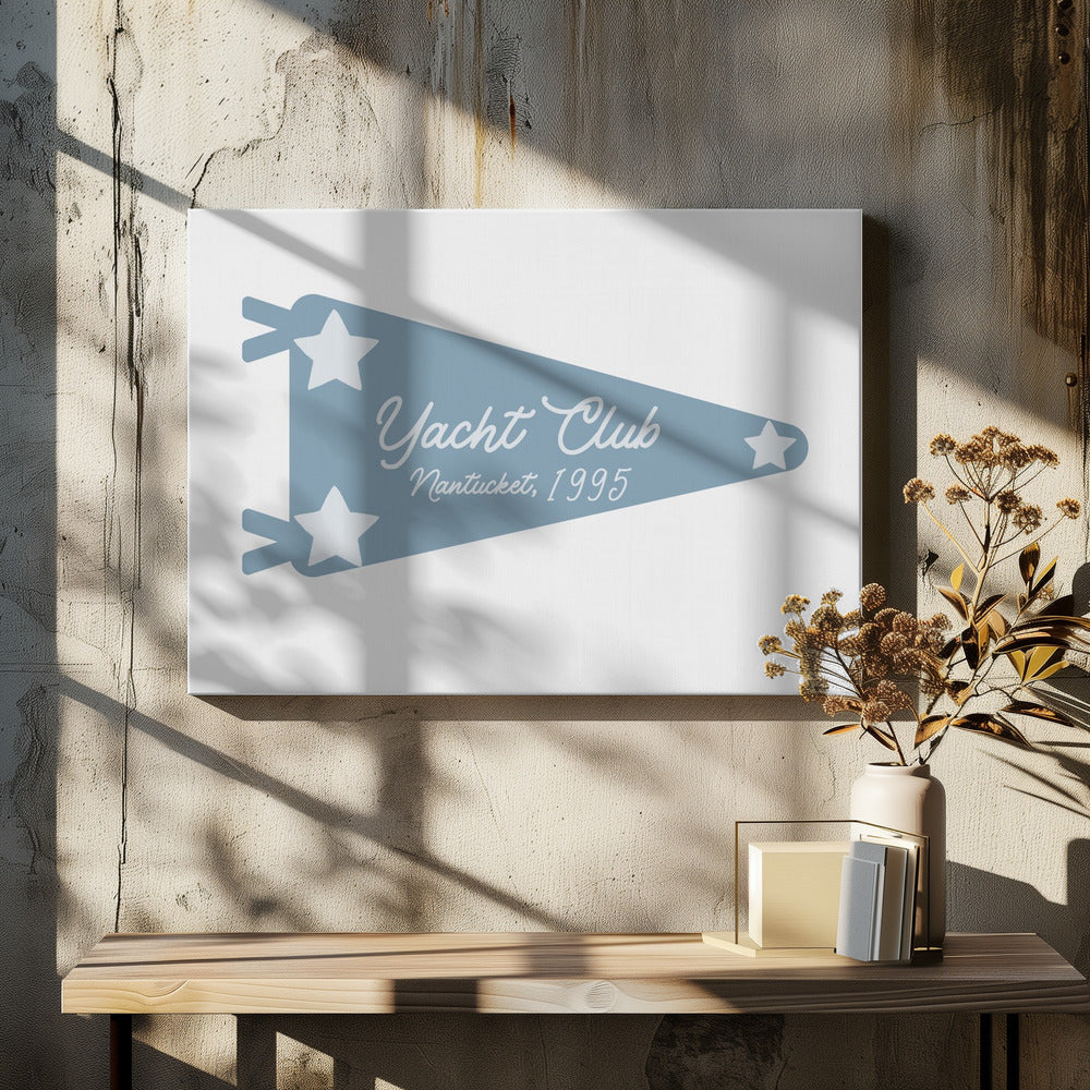 Yacht Club Blauwe Wimpel | Canvas