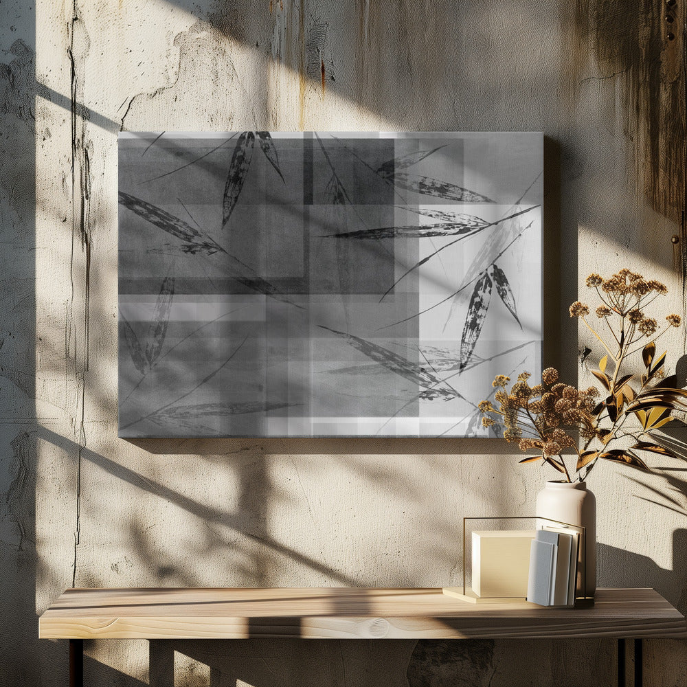 Abstracte botanische afbeeldingen in neutrale tinten | Canvas