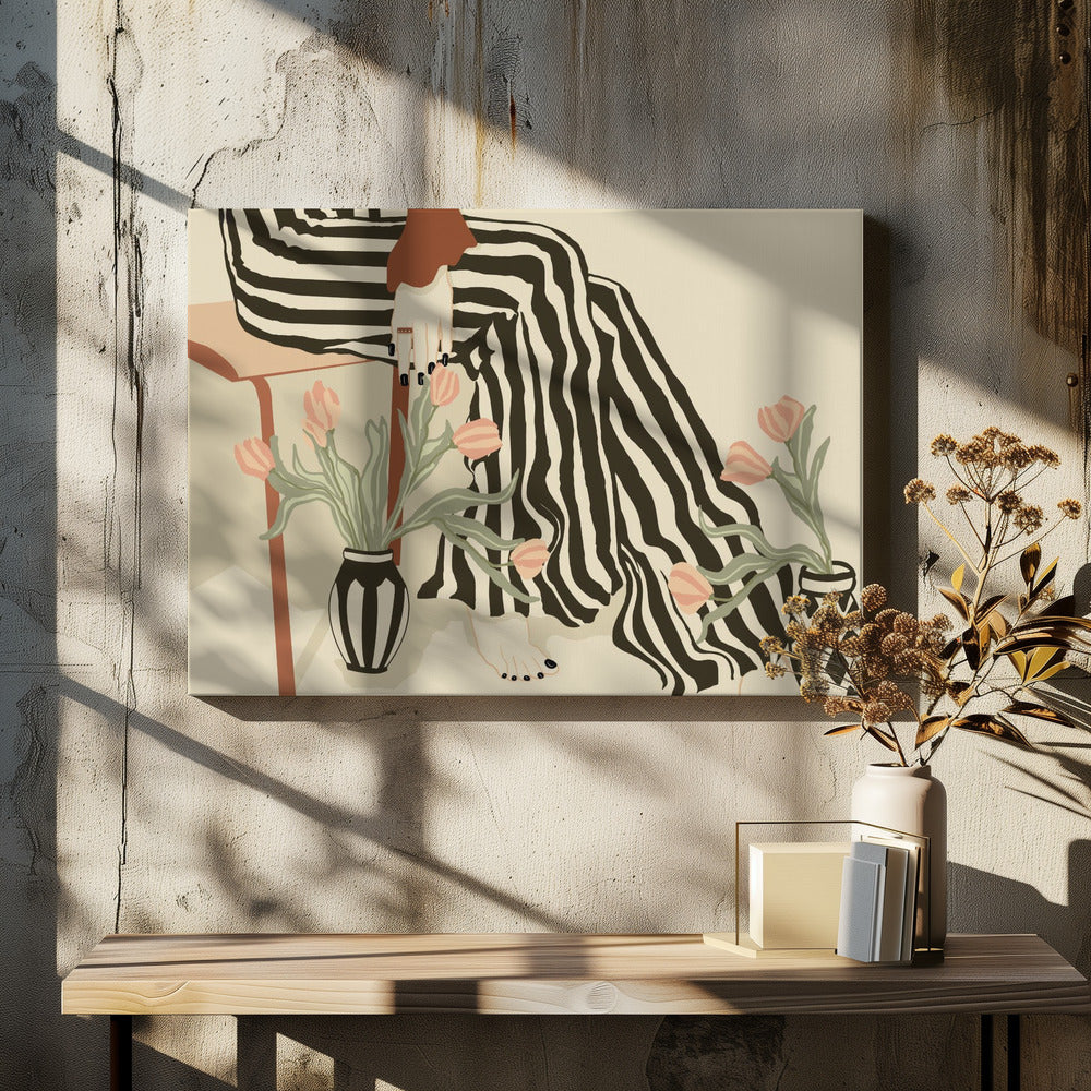 Tulpen aan mijn voeten | Canvas