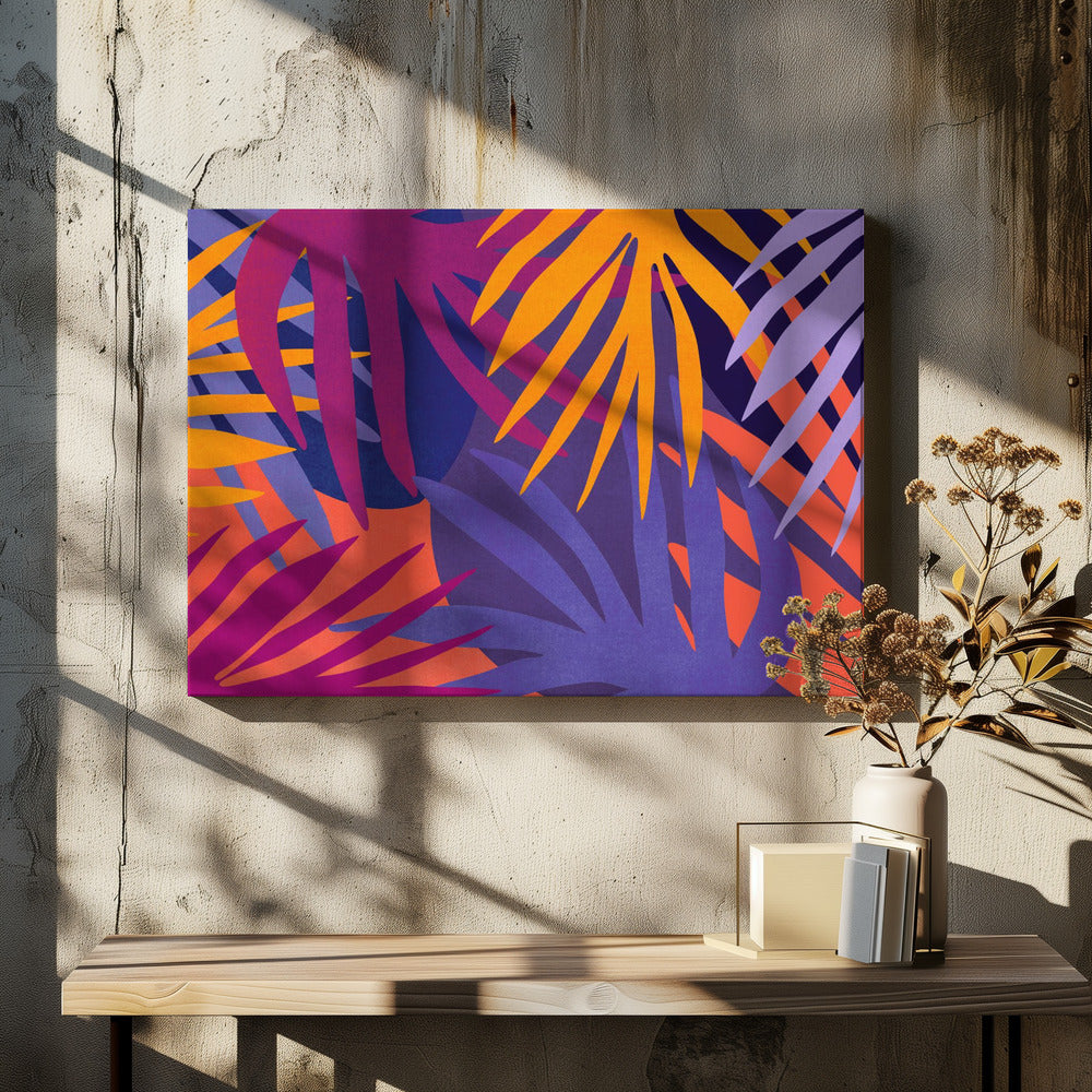 Levendige junglebladeren | Canvas