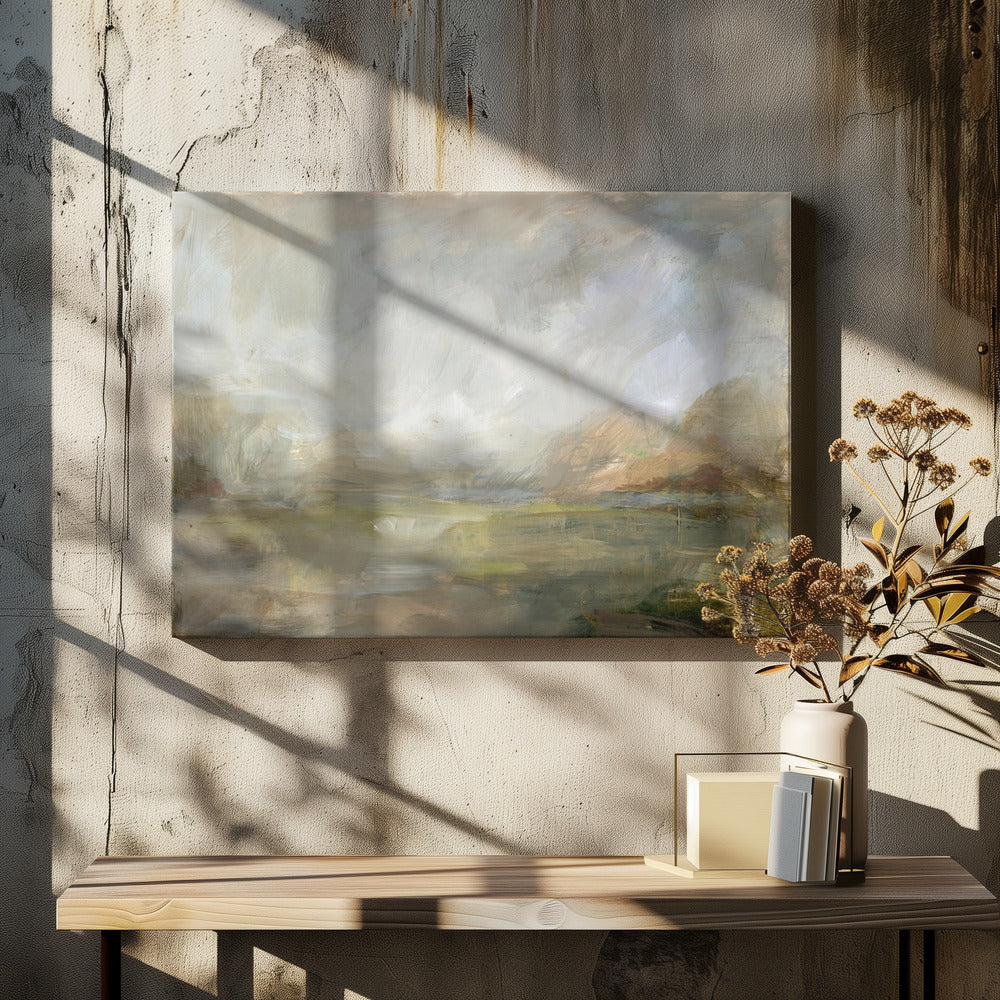 Mistig ochtendzicht | Canvas