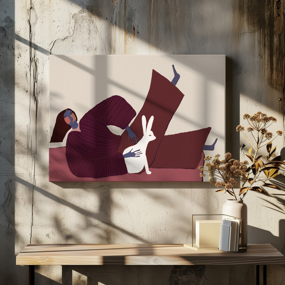 Konijnenliefhebber | Canvas