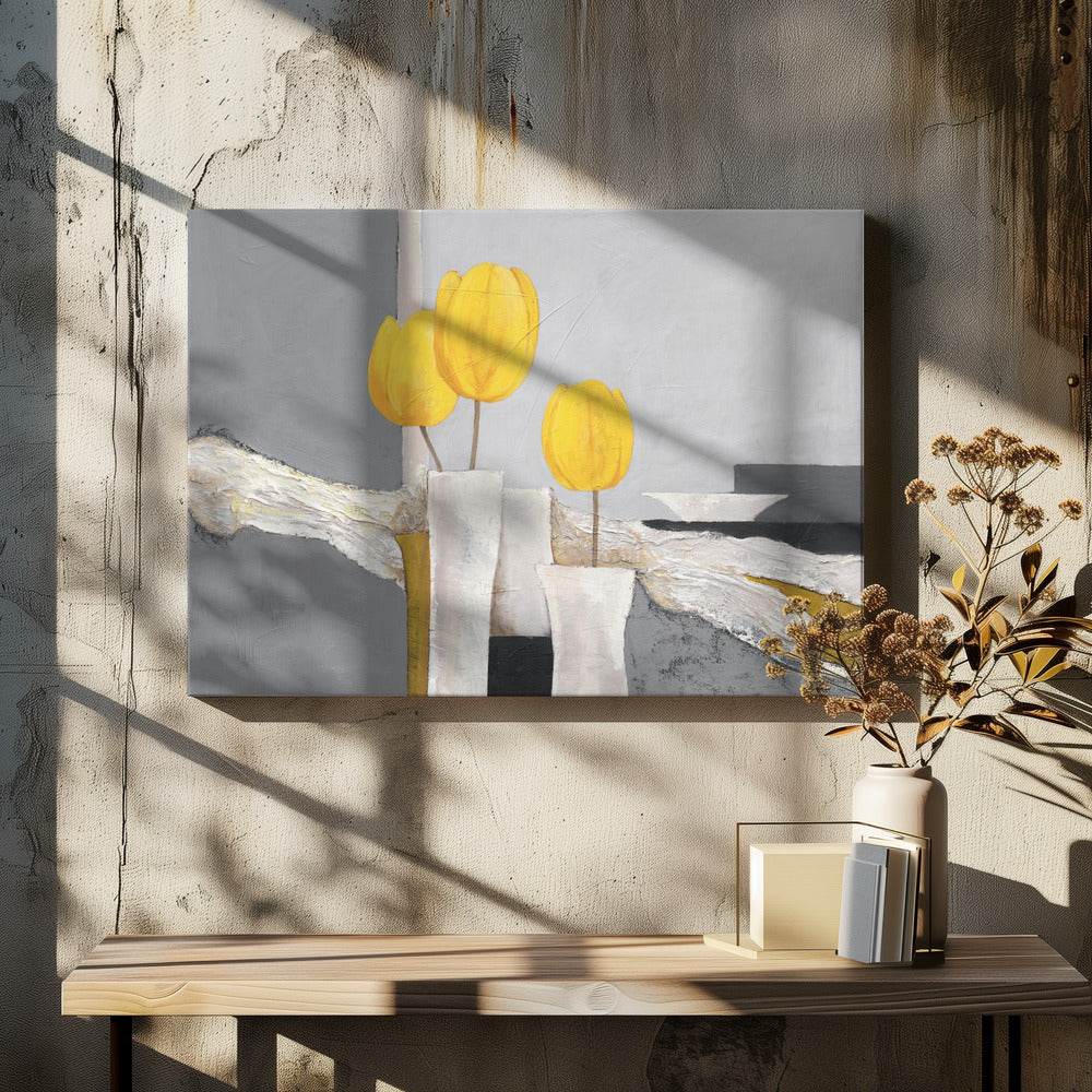 Gouden Tulp Trio | Canvas