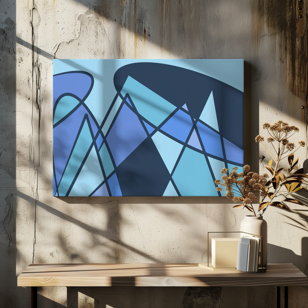 Blauw abstract | Canvas