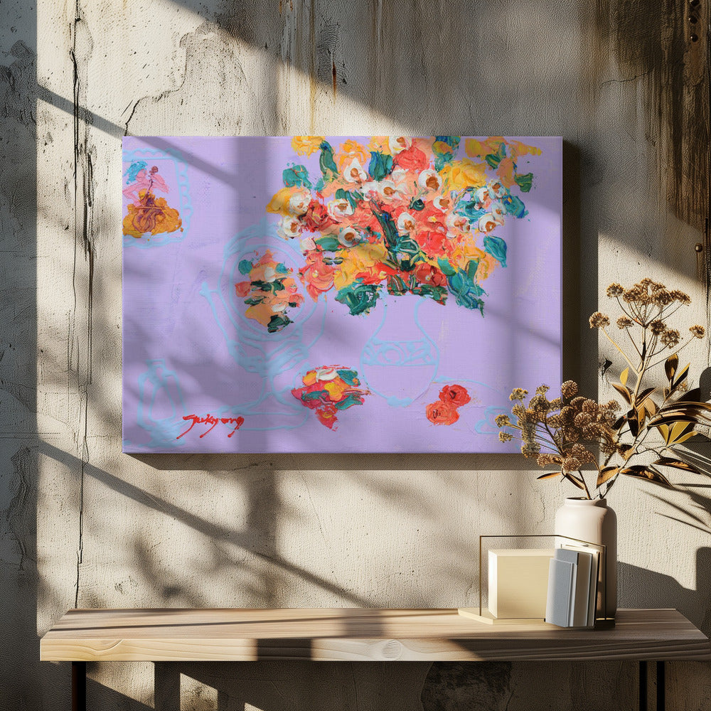 Levendige bloemen | Canvas