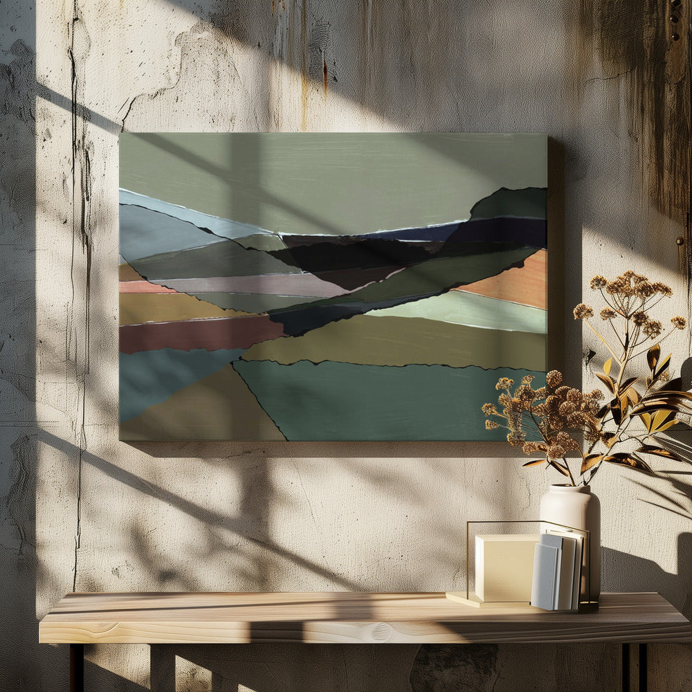Ingetogen landschap | Canvas
