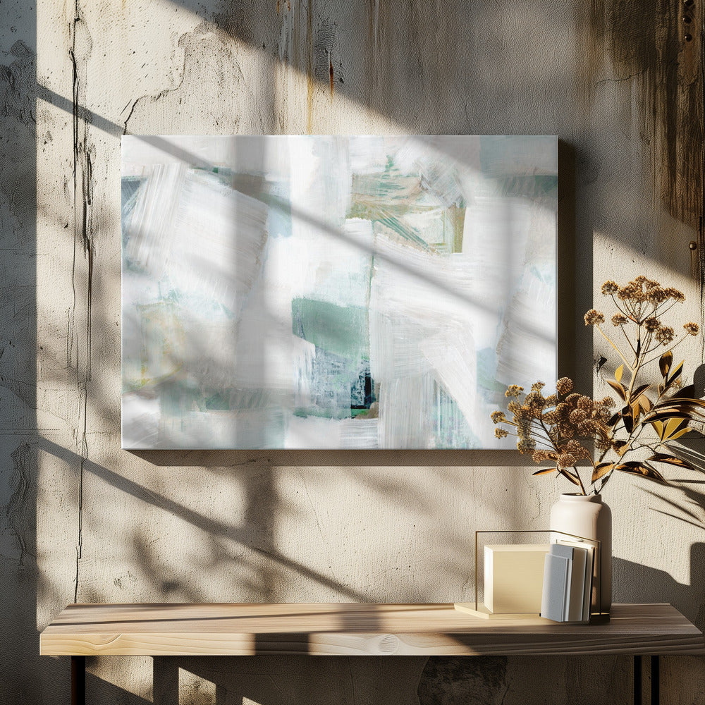 Fluisteringen van wit en blauw | Canvas