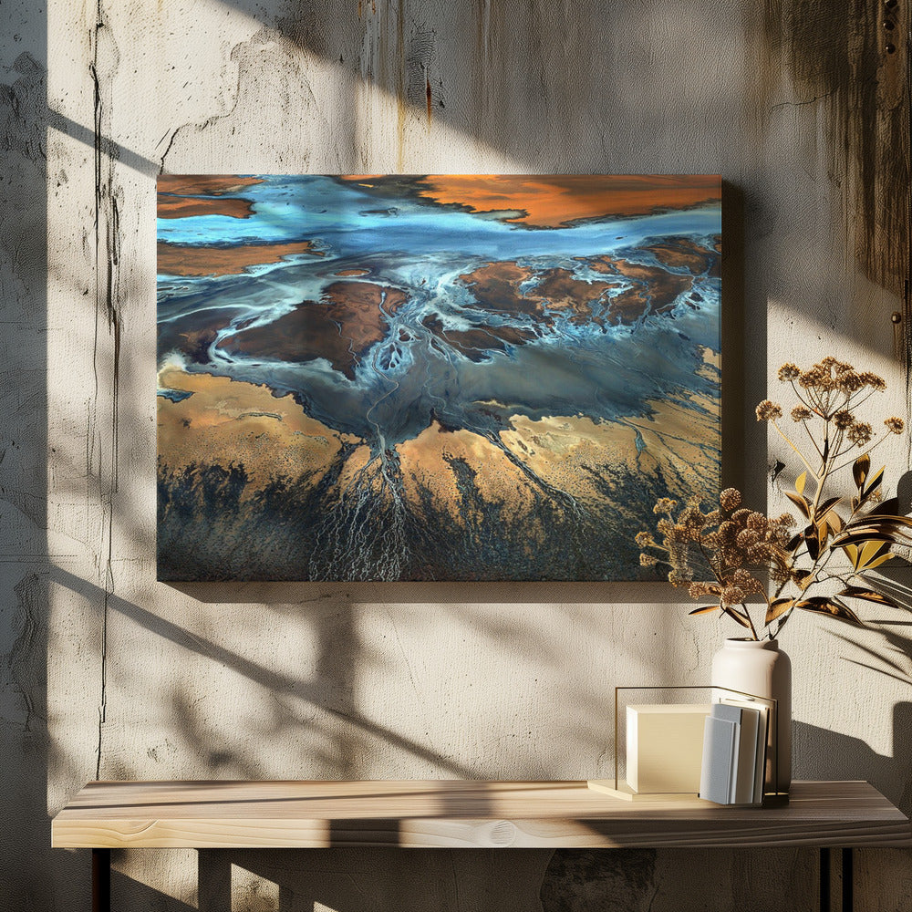 California Aerial - De woestijn van bovenaf | Canvas