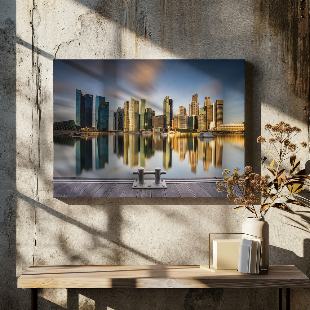 Gouden ochtend in Singapore | Canvas