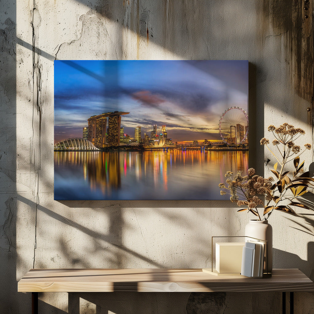 Zonsondergang aan de baai | Canvas