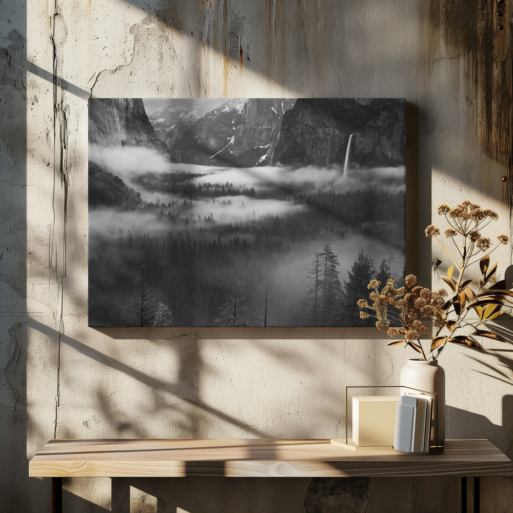 Mist drijft in Yosemite Valley | Canvas