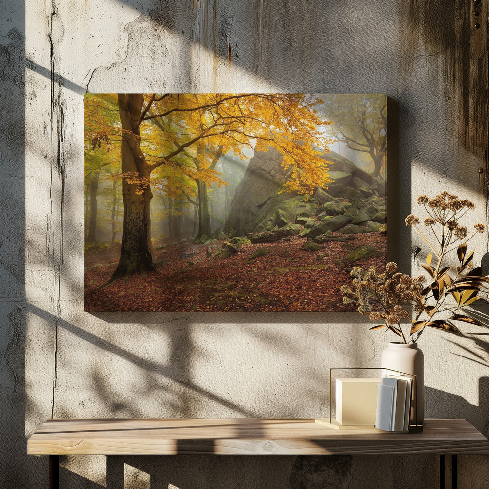 Herfstbos | Canvas