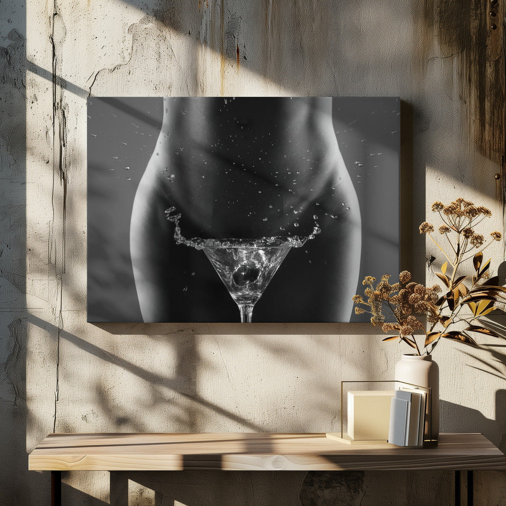 Hier is uw drankje, meneer... | Canvas