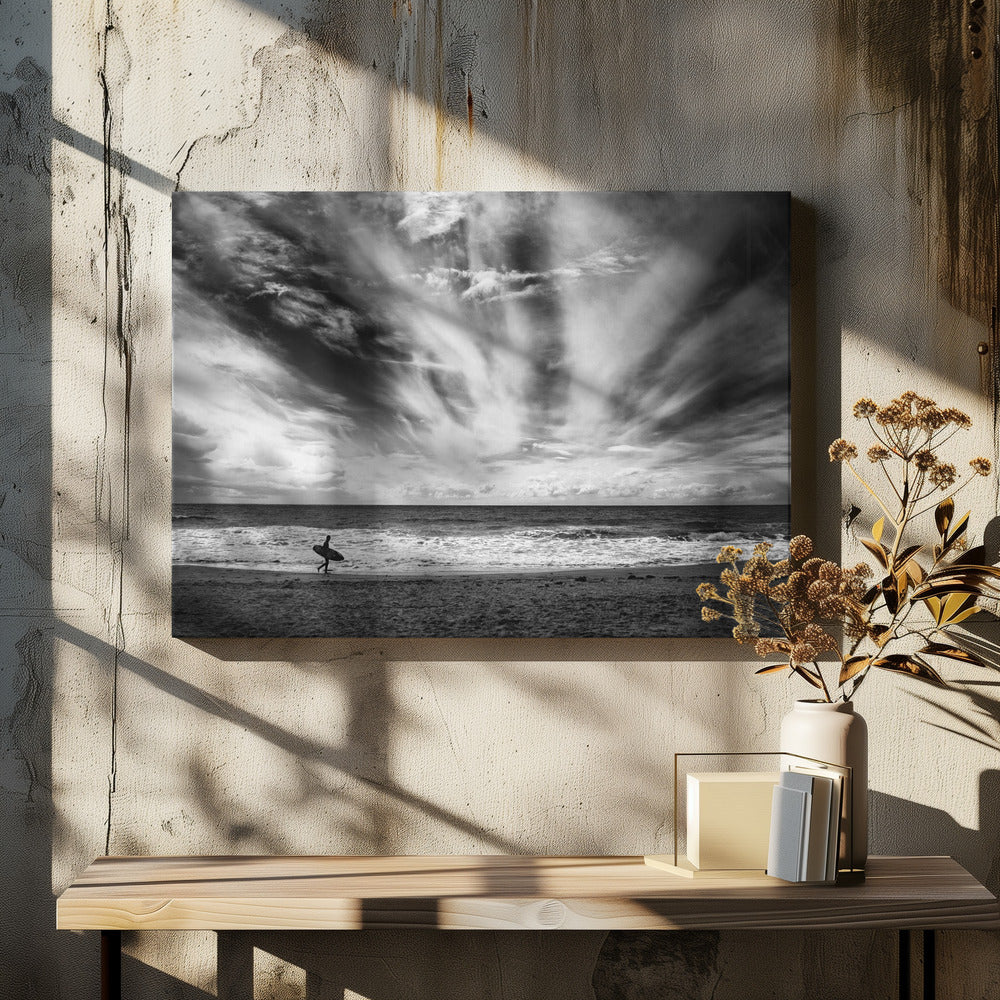 De eenzaamheid van een surfer | Canvas