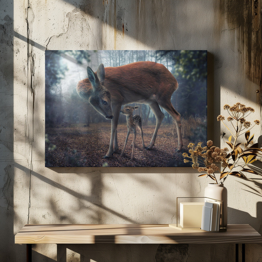 Moeder en hert | Canvas